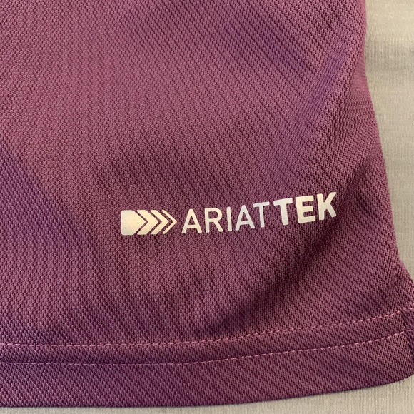 Ariat Polo Shirt Mens 2XL Purple AriatTEK Heat Series Golf Performance - Picture 6 of 7